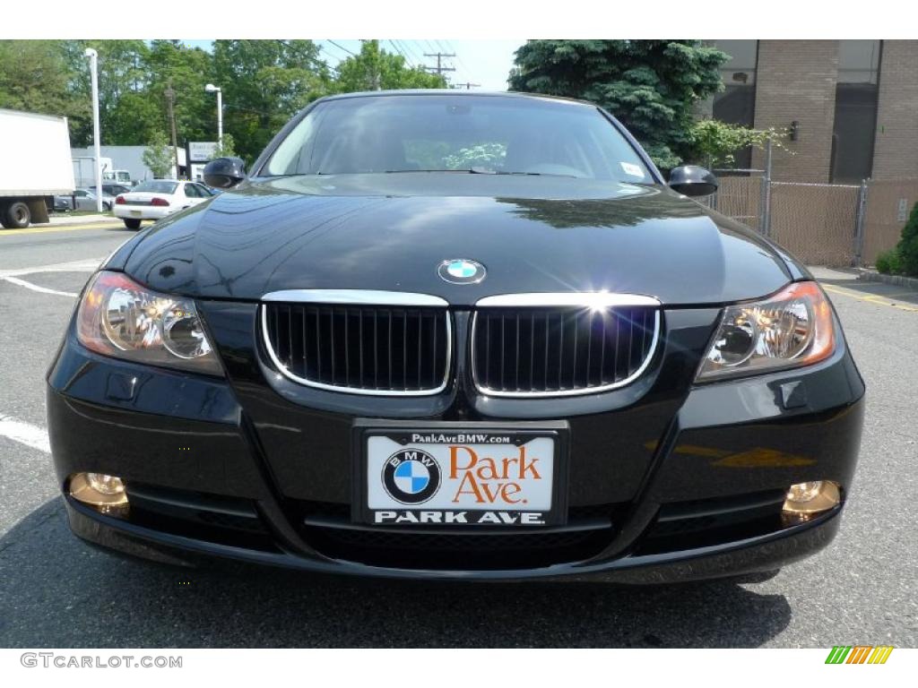 2008 3 Series 328xi Sedan - Jet Black / Black photo #10