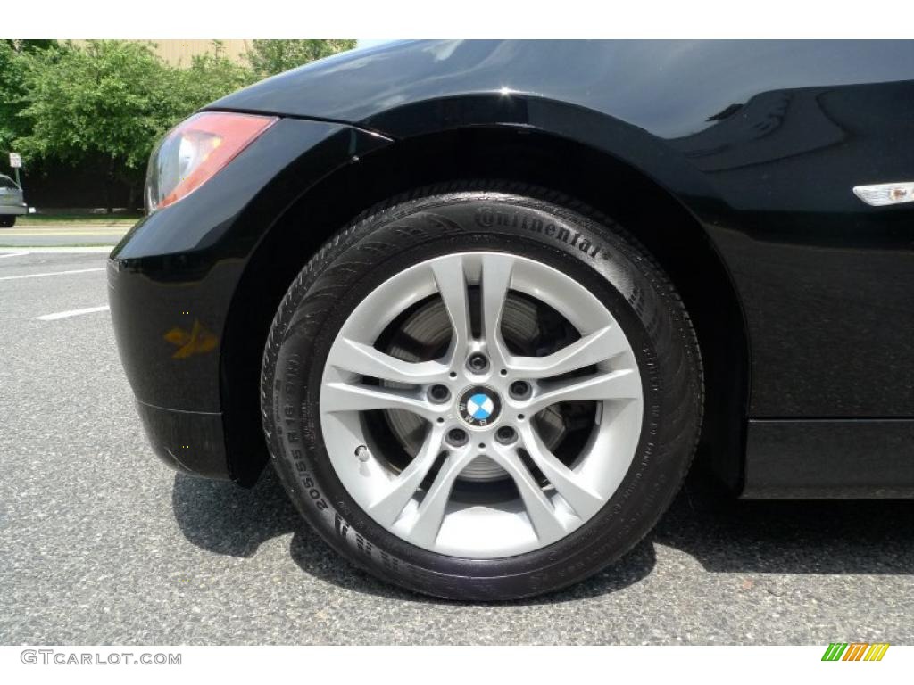 2008 3 Series 328xi Sedan - Jet Black / Black photo #13
