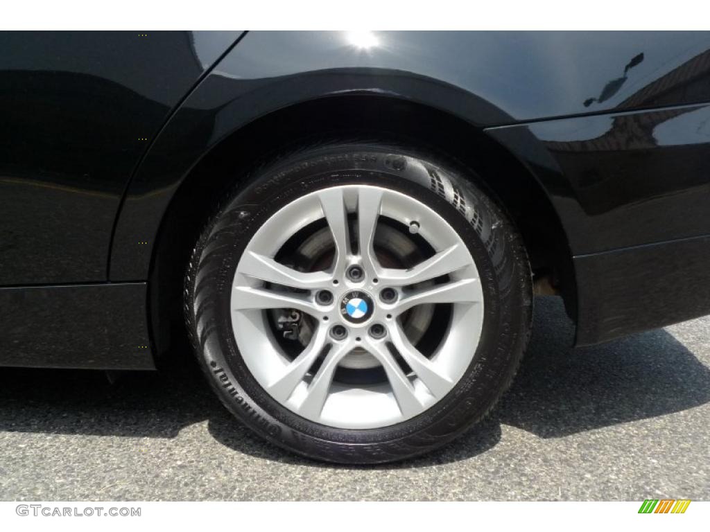 2008 3 Series 328xi Sedan - Jet Black / Black photo #14