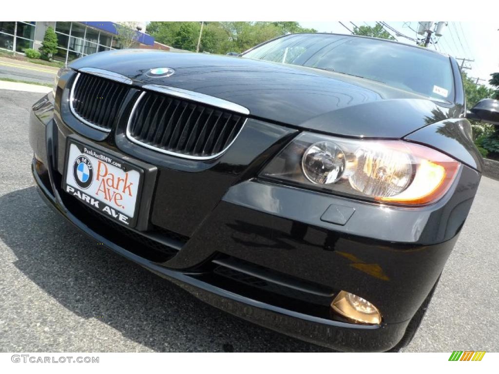 2008 3 Series 328xi Sedan - Jet Black / Black photo #17