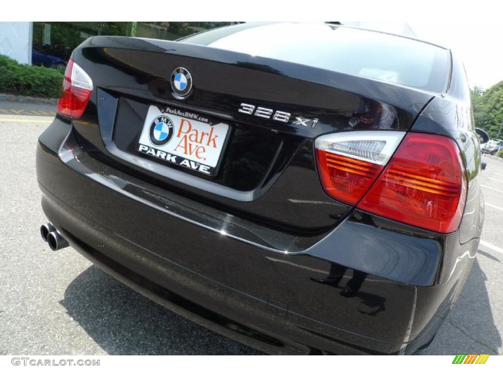 2008 3 Series 328xi Sedan - Jet Black / Black photo #18