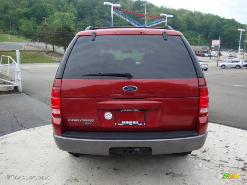 2003 Explorer XLT 4x4 - Redfire Metallic / Midnight Gray photo #3