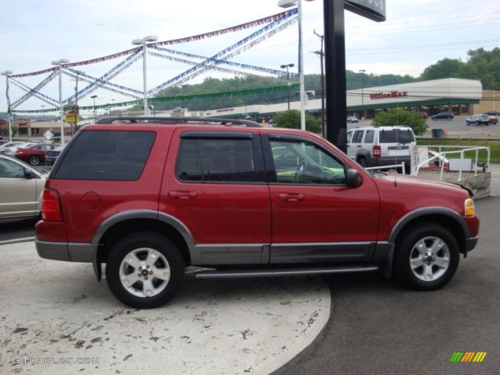 2003 Explorer XLT 4x4 - Redfire Metallic / Midnight Gray photo #5