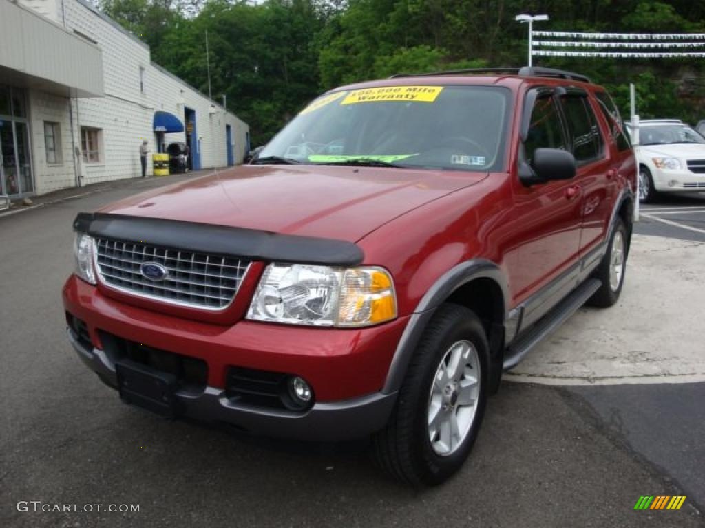 2003 Explorer XLT 4x4 - Redfire Metallic / Midnight Gray photo #8