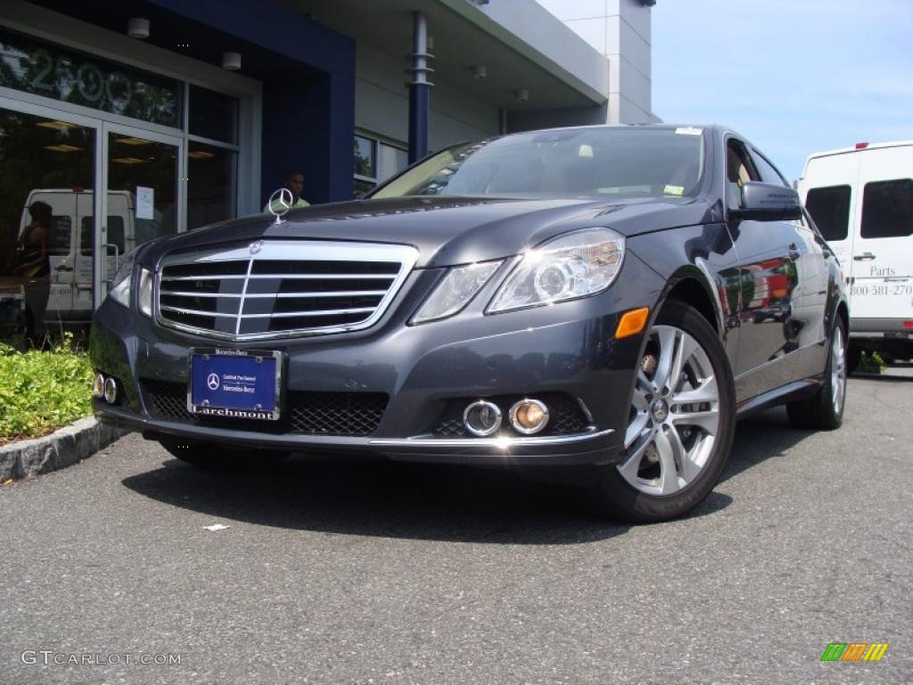 2010 E 550 4Matic Sedan - Steel Grey Metallic / Almond Beige photo #1