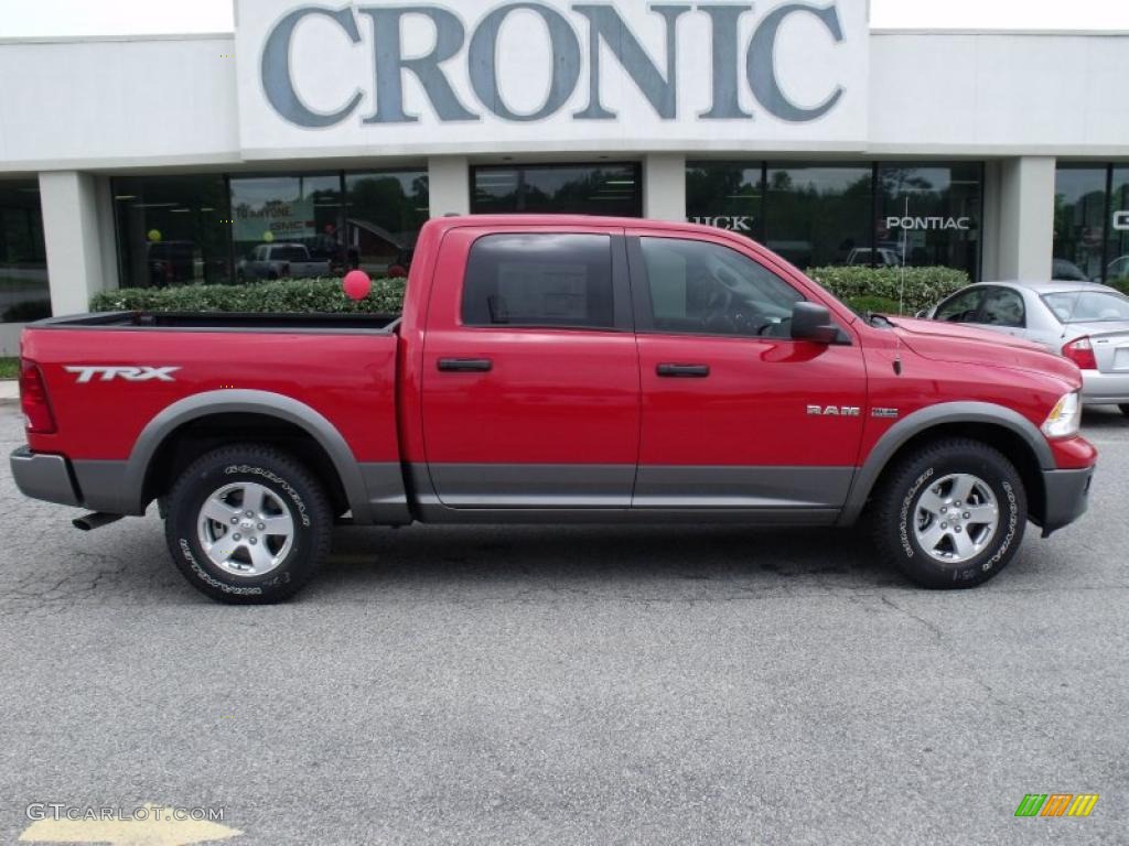 2010 Ram 1500 TRX Crew Cab - Flame Red / Dark Slate/Medium Graystone photo #1