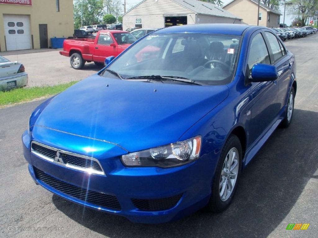 2010 Lancer ES - Octane Blue Metallic / Black photo #1