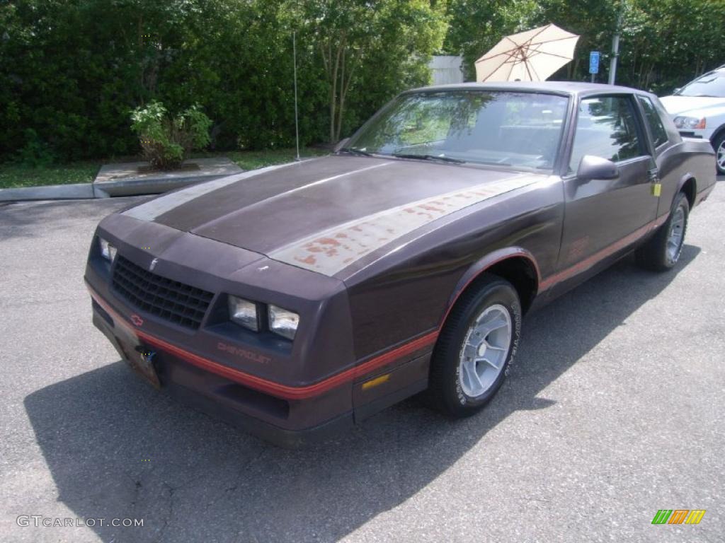 1987 Dark Maroon Metallic Chevrolet Monte Carlo Ss 30367858