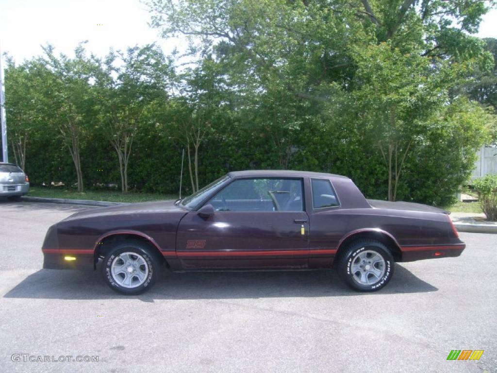 1987 Dark Maroon Metallic Chevrolet Monte Carlo Ss 30367858