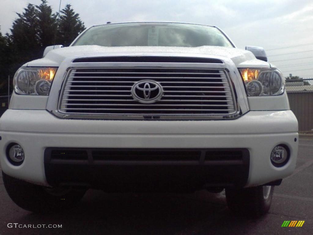 2010 Tundra Limited CrewMax 4x4 - Super White / Red Rock photo #3