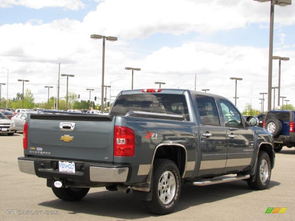 2008 Silverado 1500 LT Crew Cab 4x4 - Blue Granite Metallic / Ebony photo #11