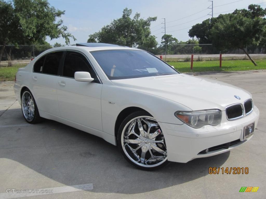 2004 7 Series 745i Sedan - Alpine White / Dark Beige/Beige III photo #3