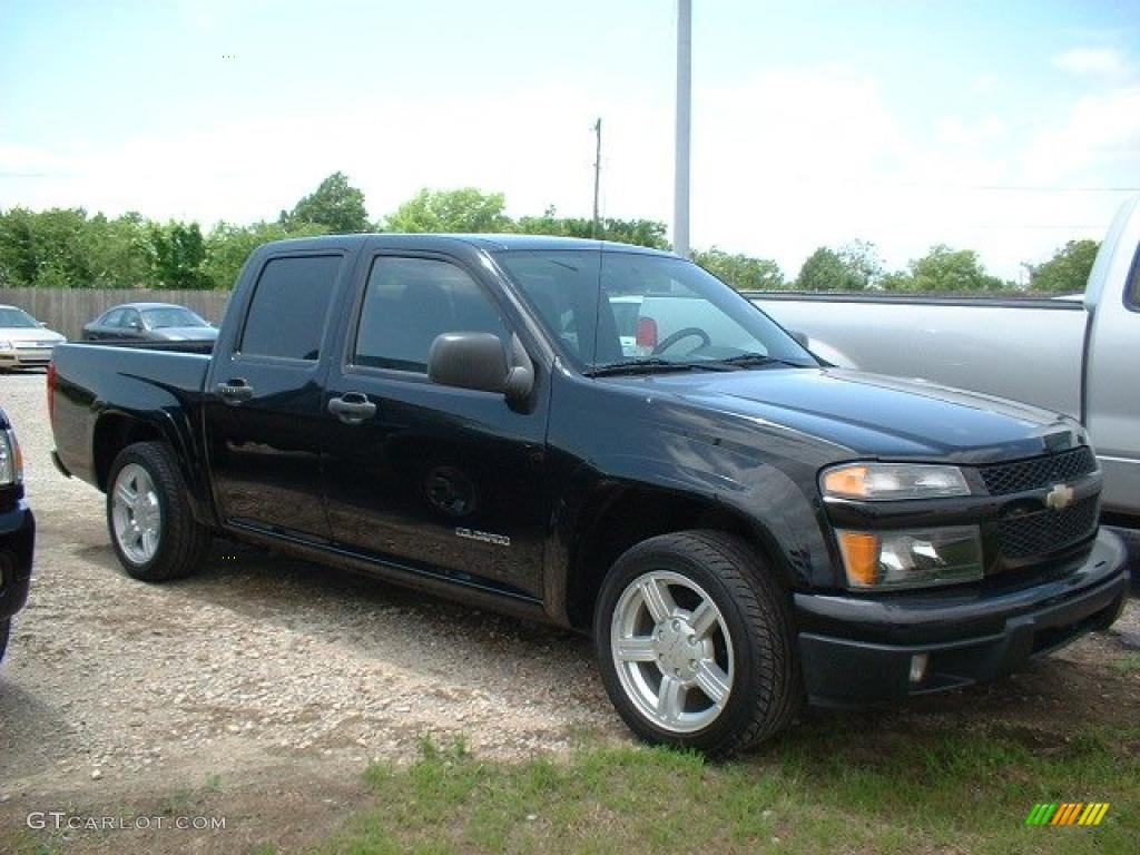 2004 Colorado LS Crew Cab - Black / Sport Pewter photo #1