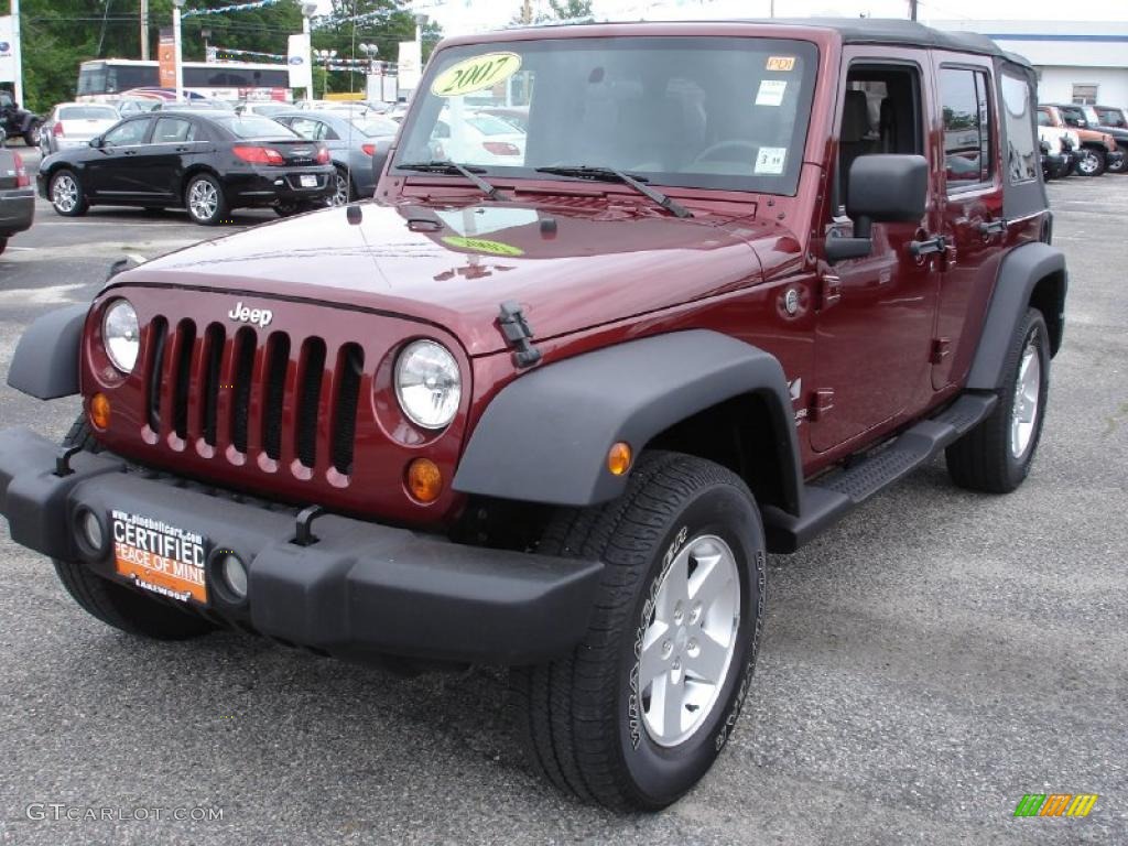 2007 Wrangler Unlimited X 4x4 - Red Rock Crystal Pearl / Dark Khaki/Medium Khaki photo #1