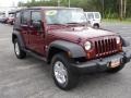 2007 Red Rock Crystal Pearl Jeep Wrangler Unlimited X 4x4  photo #3