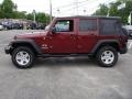 2007 Red Rock Crystal Pearl Jeep Wrangler Unlimited X 4x4  photo #9