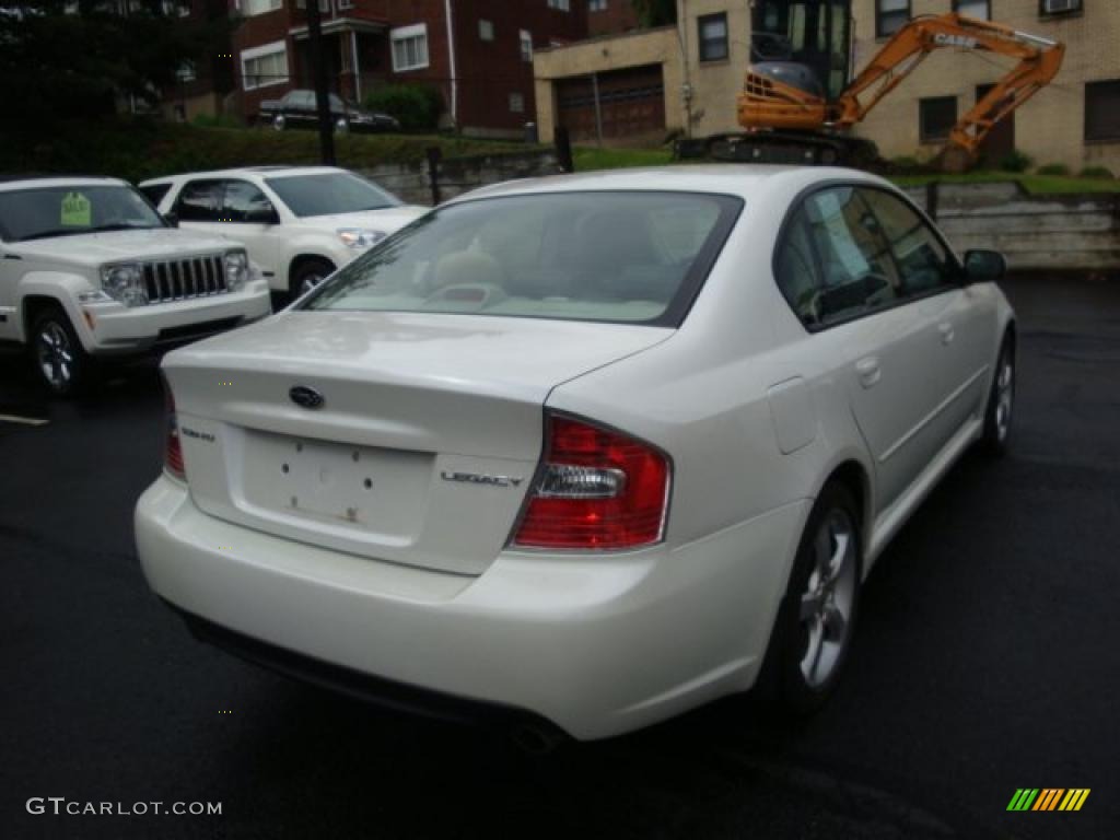 2007 Legacy 2.5i Sedan - Satin White Pearl / Off-Black photo #5