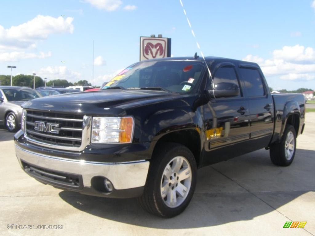 2008 Sierra 1500 SLE Crew Cab - Onyx Black / Ebony photo #1