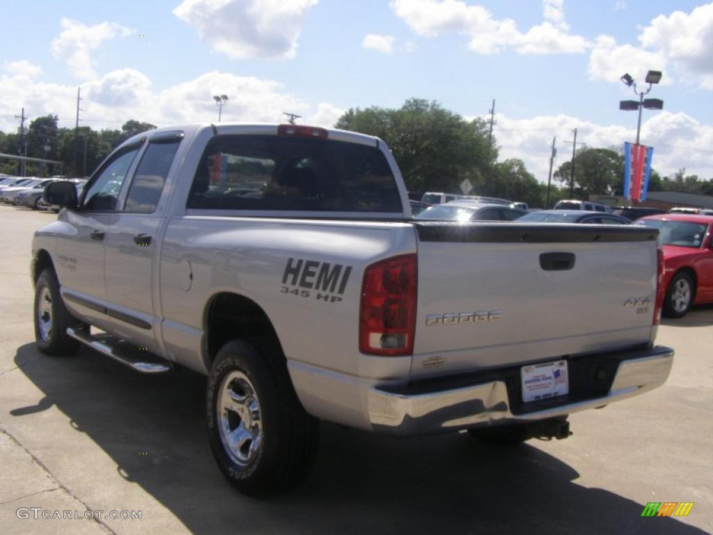 2003 Ram 1500 SLT Quad Cab 4x4 - Bright Silver Metallic / Dark Slate Gray photo #3