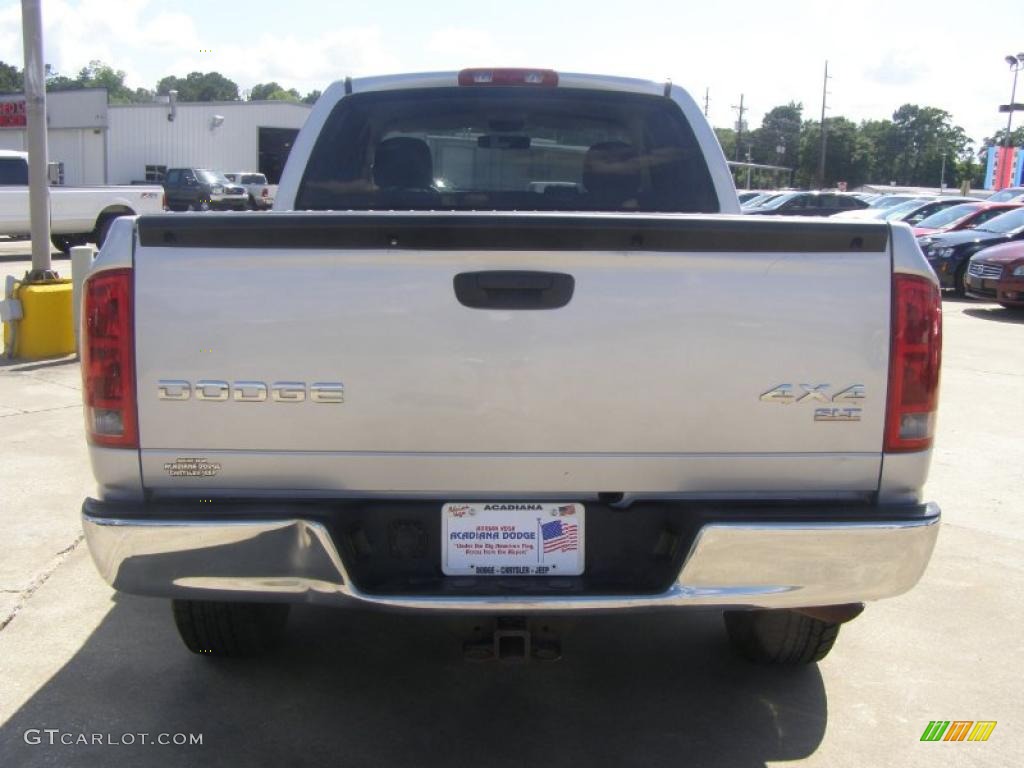 2003 Ram 1500 SLT Quad Cab 4x4 - Bright Silver Metallic / Dark Slate Gray photo #4