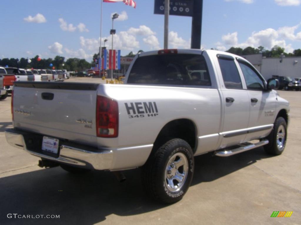 2003 Ram 1500 SLT Quad Cab 4x4 - Bright Silver Metallic / Dark Slate Gray photo #5