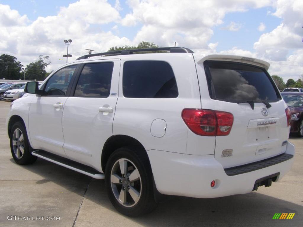 2008 Sequoia SR5 - Super White / Sand Beige photo #3