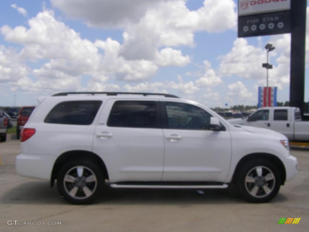 2008 Sequoia SR5 - Super White / Sand Beige photo #6