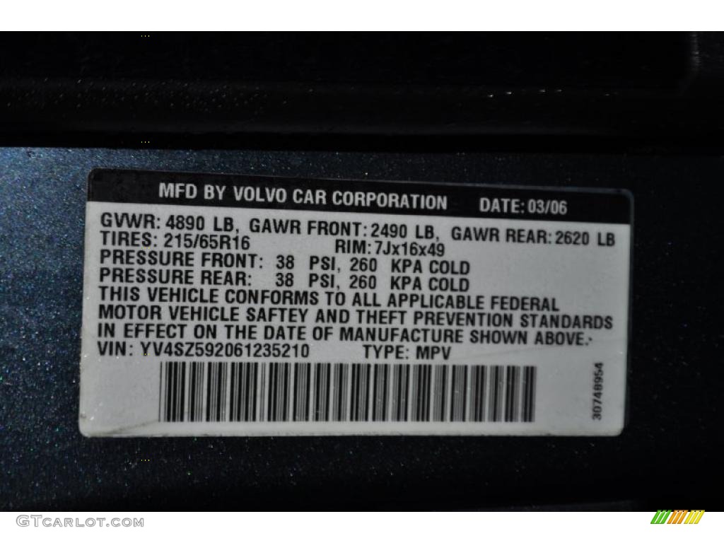 2006 XC70 AWD - Barents Blue Metallic / Graphite photo #10