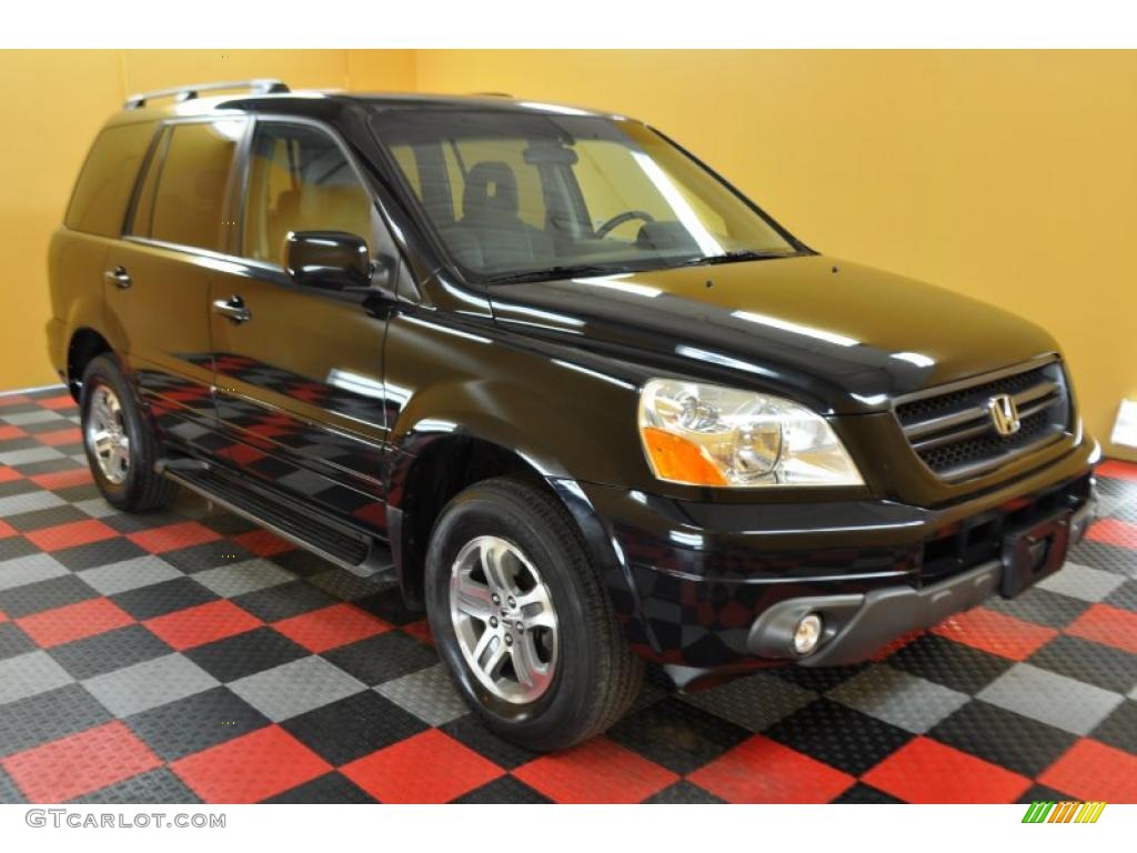 2004 Nighthawk Black Pearl Honda Pilot EX 4WD 30424572 Photo 7
