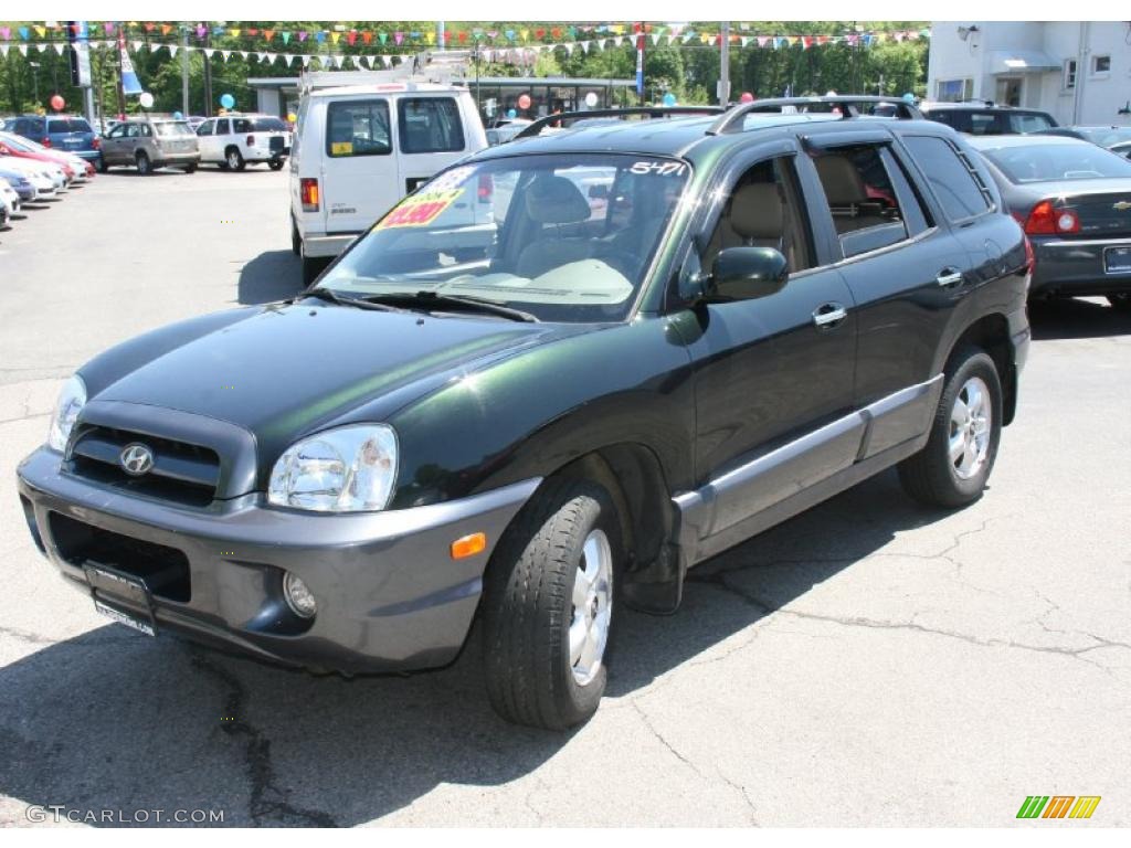 2006 Santa Fe GLS 3.5 4WD - Dark Emerald Green / Beige photo #1