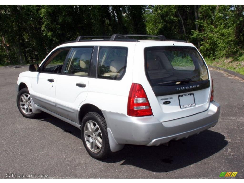 2005 Forester 2.5 XS L.L.Bean Edition - Aspen White / Beige photo #8