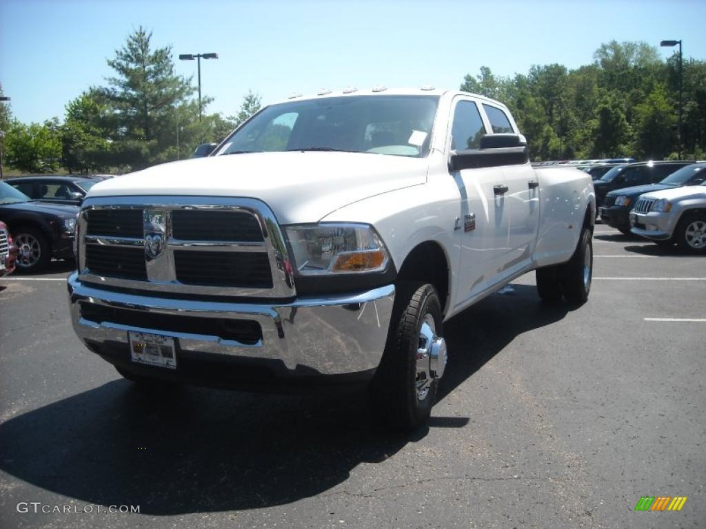 2010 Ram 3500 ST Crew Cab 4x4 Dually - Bright White / Dark Slate/Medium Graystone photo #2