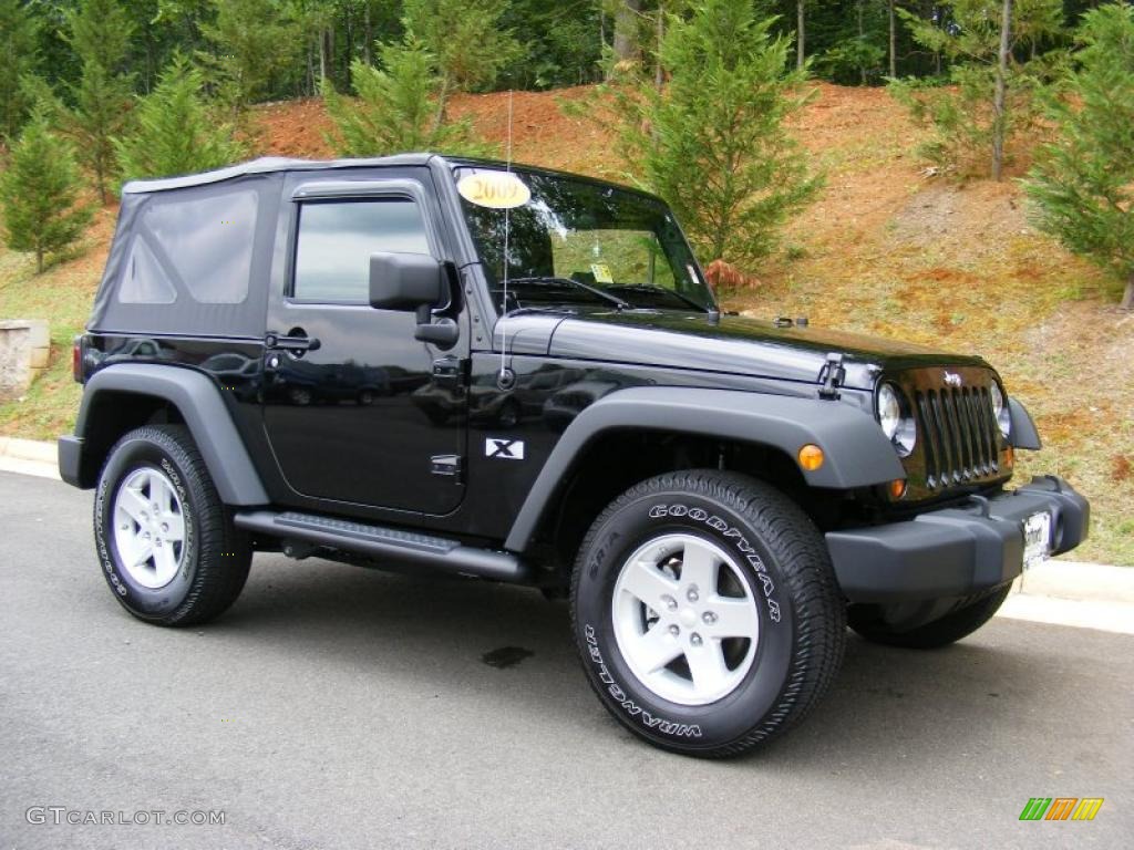 2009 Wrangler X 4x4 - Black / Dark Slate Gray/Medium Slate Gray photo #3