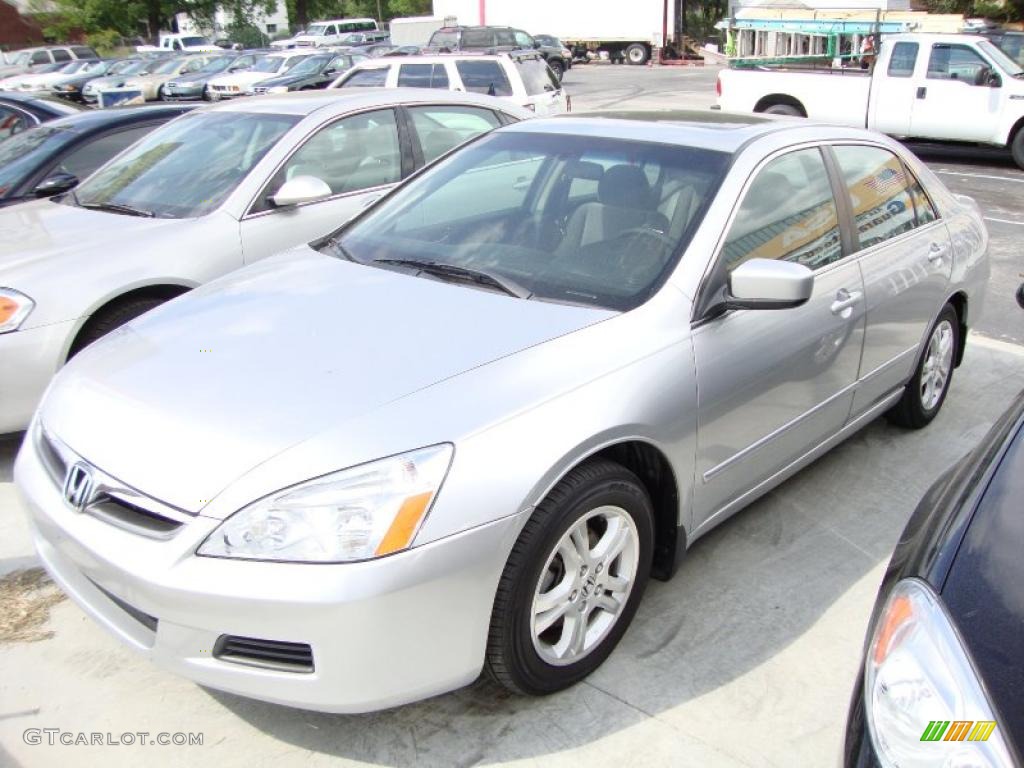 2006 Accord EX Sedan - Alabaster Silver Metallic / Black photo #3
