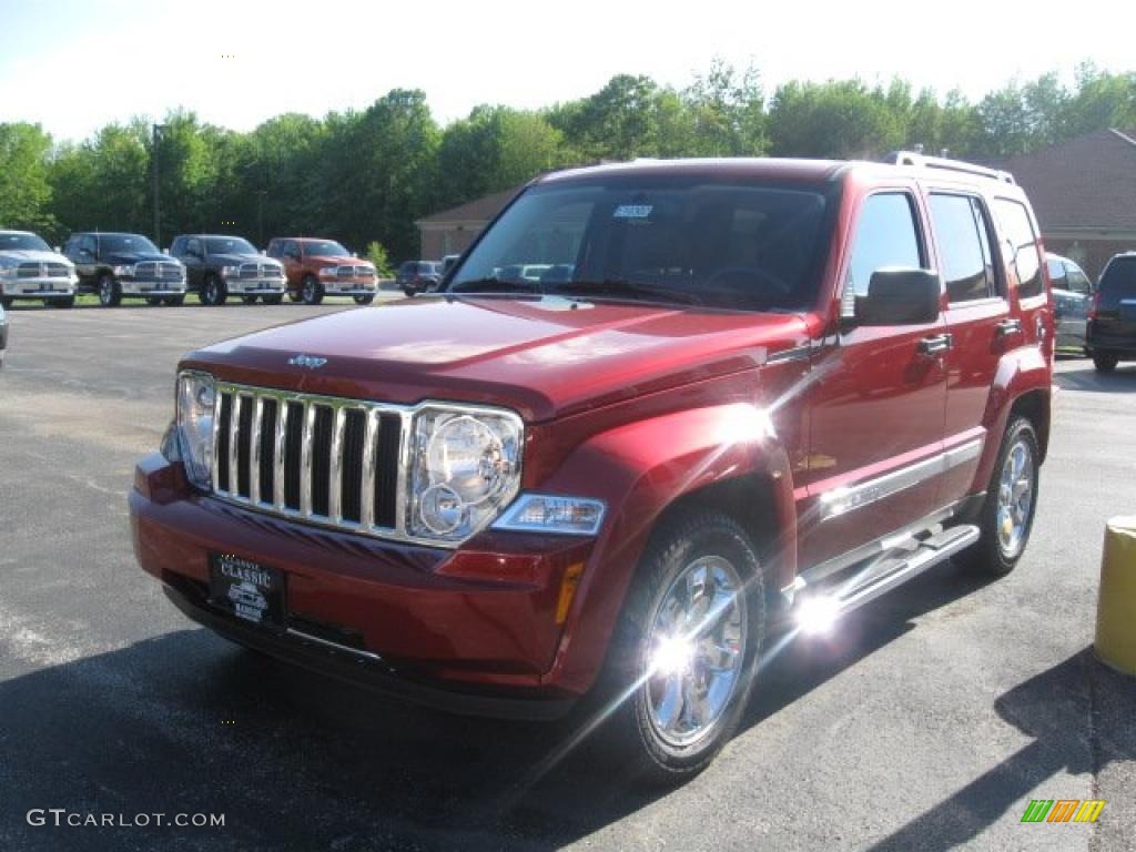 2010 Liberty Limited 4x4 - Inferno Red Crystal Pearl / Dark Slate Gray photo #1