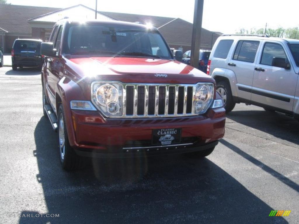 2010 Liberty Limited 4x4 - Inferno Red Crystal Pearl / Dark Slate Gray photo #2