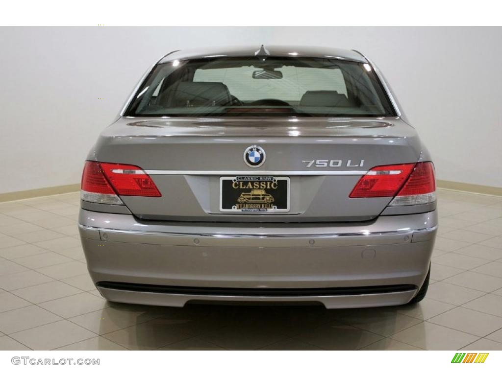 2007 7 Series 750Li Sedan - Sterling Grey Metallic / Flannel Grey photo #6