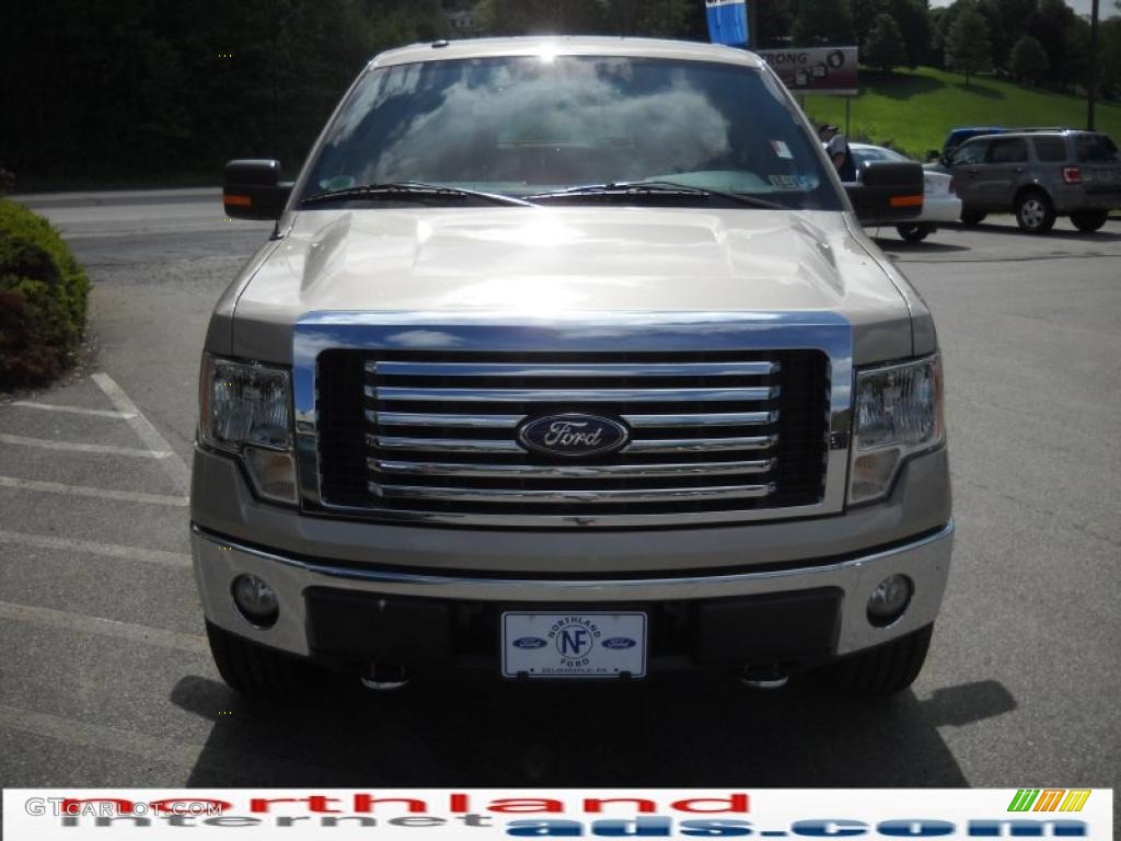 2010 F150 XLT SuperCrew 4x4 - Pueblo Gold Metallic / Medium Stone photo #3
