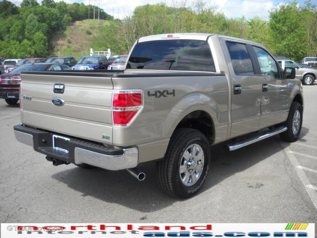 2010 F150 XLT SuperCrew 4x4 - Pueblo Gold Metallic / Medium Stone photo #6