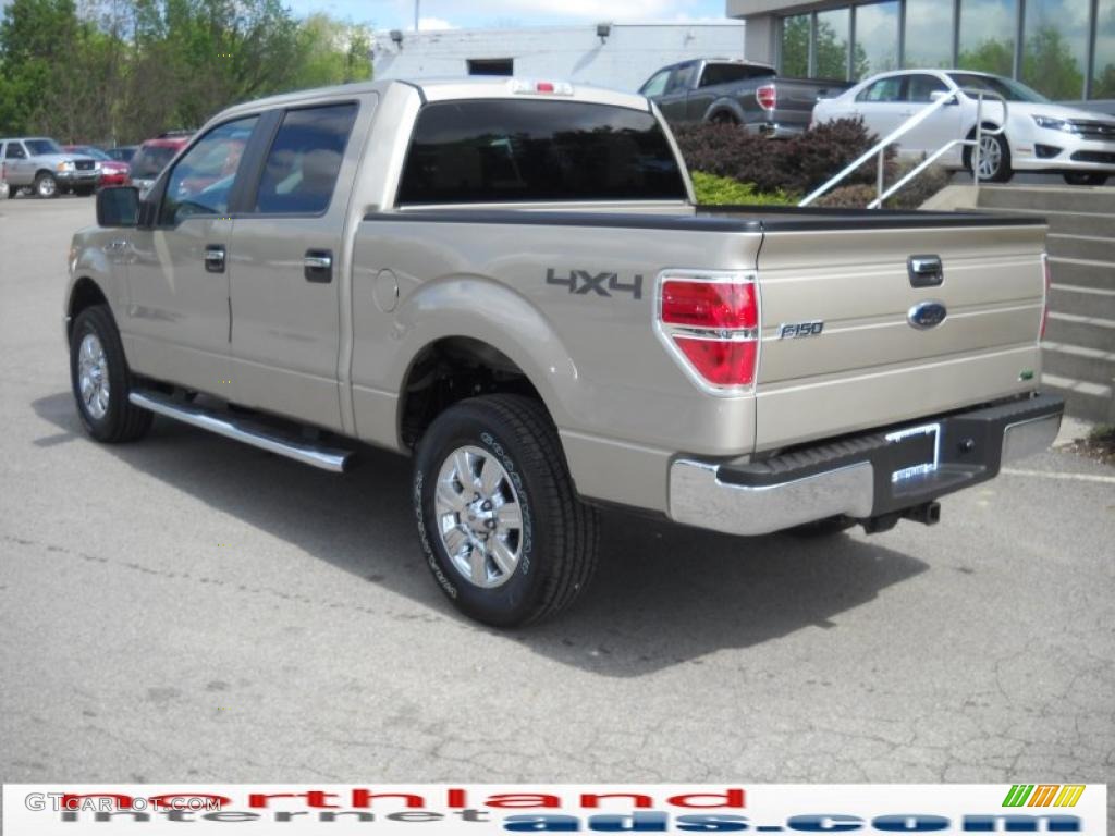 2010 F150 XLT SuperCrew 4x4 - Pueblo Gold Metallic / Medium Stone photo #8