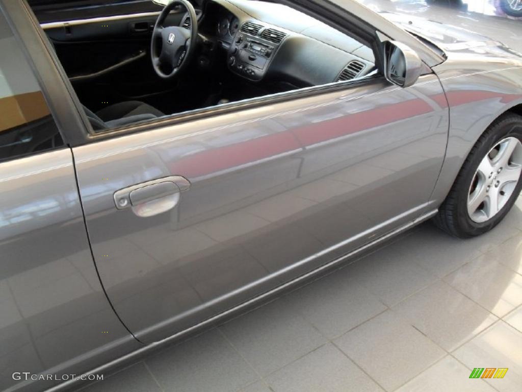 2005 Civic EX Coupe - Magnesium Metallic / Gray photo #10