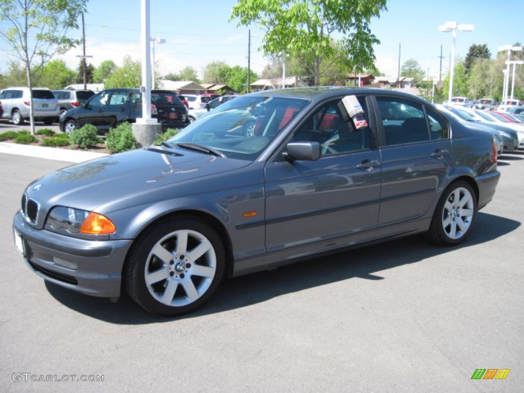 2001 3 Series 325i Sedan - Steel Blue Metallic / Grey photo #5
