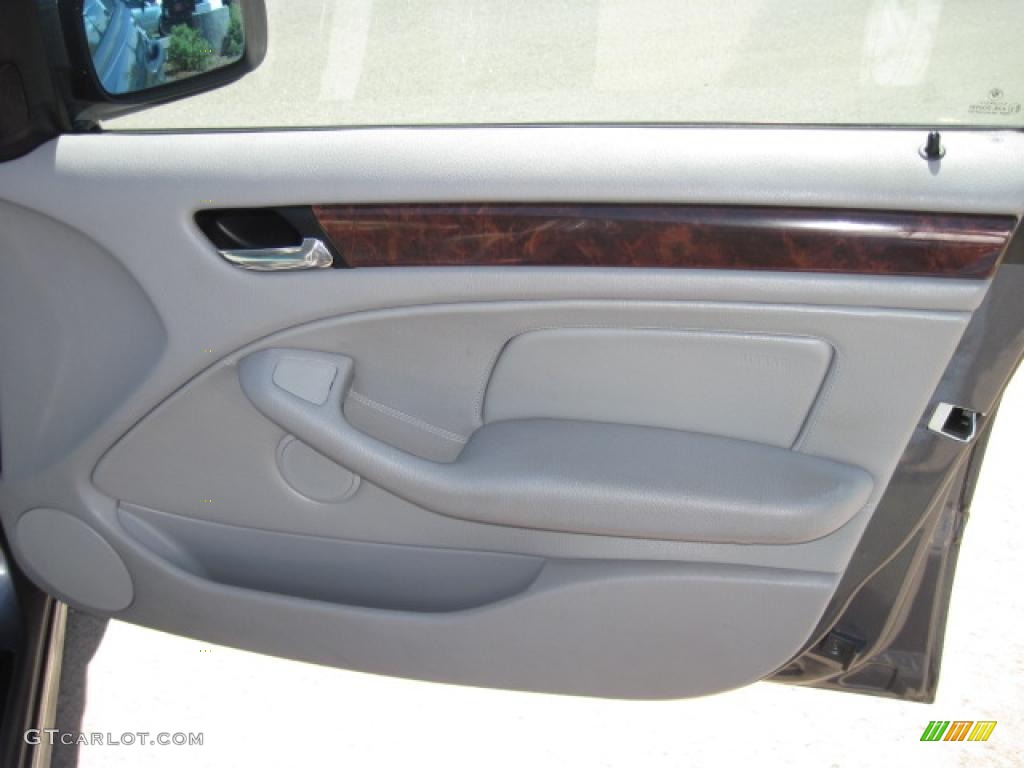 2001 3 Series 325i Sedan - Steel Blue Metallic / Grey photo #8