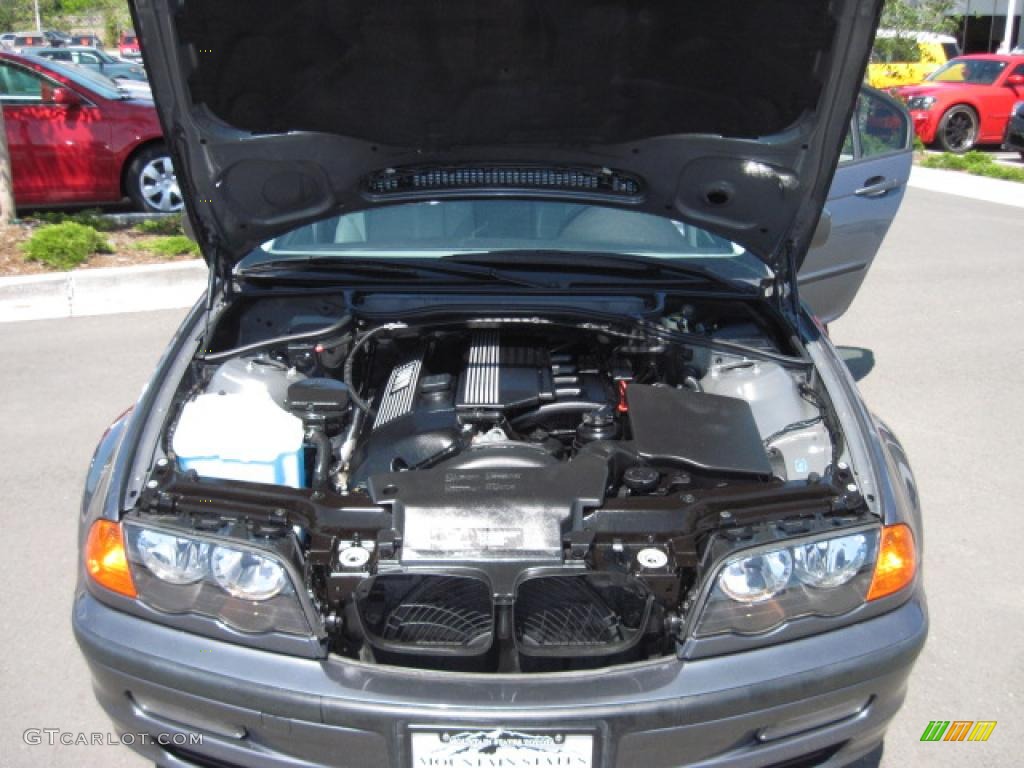 2001 3 Series 325i Sedan - Steel Blue Metallic / Grey photo #38