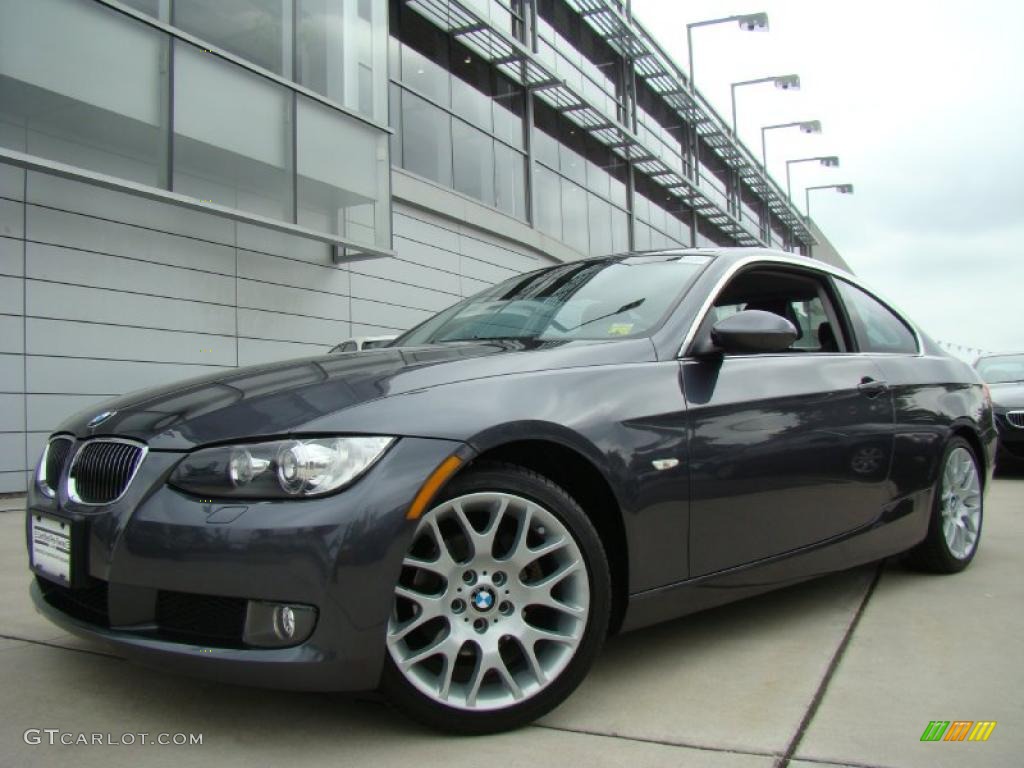 2007 3 Series 328xi Coupe - Sparkling Graphite Metallic / Black photo #1