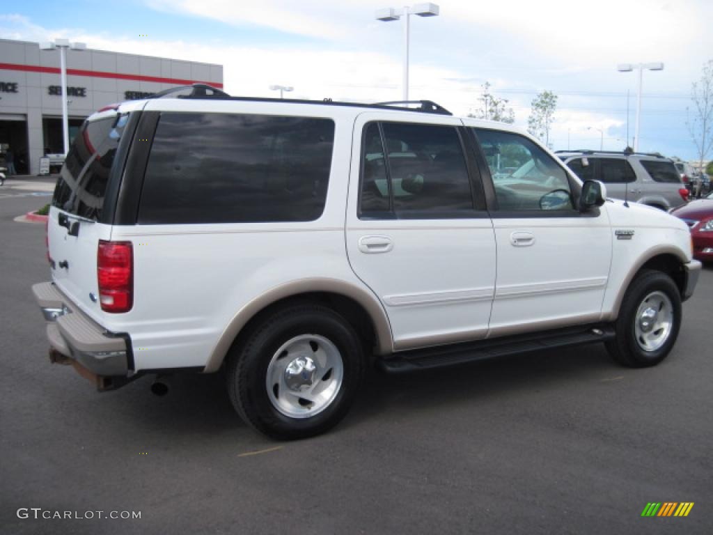 1997 Expedition Eddie Bauer 4x4 - Oxford White / Medium Prairie Tan photo #2