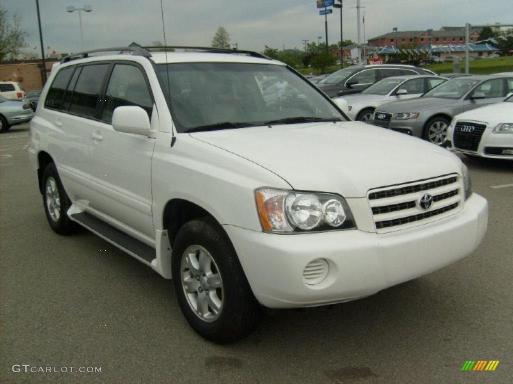 2002 Highlander V6 4WD - Super White / Ivory photo #6