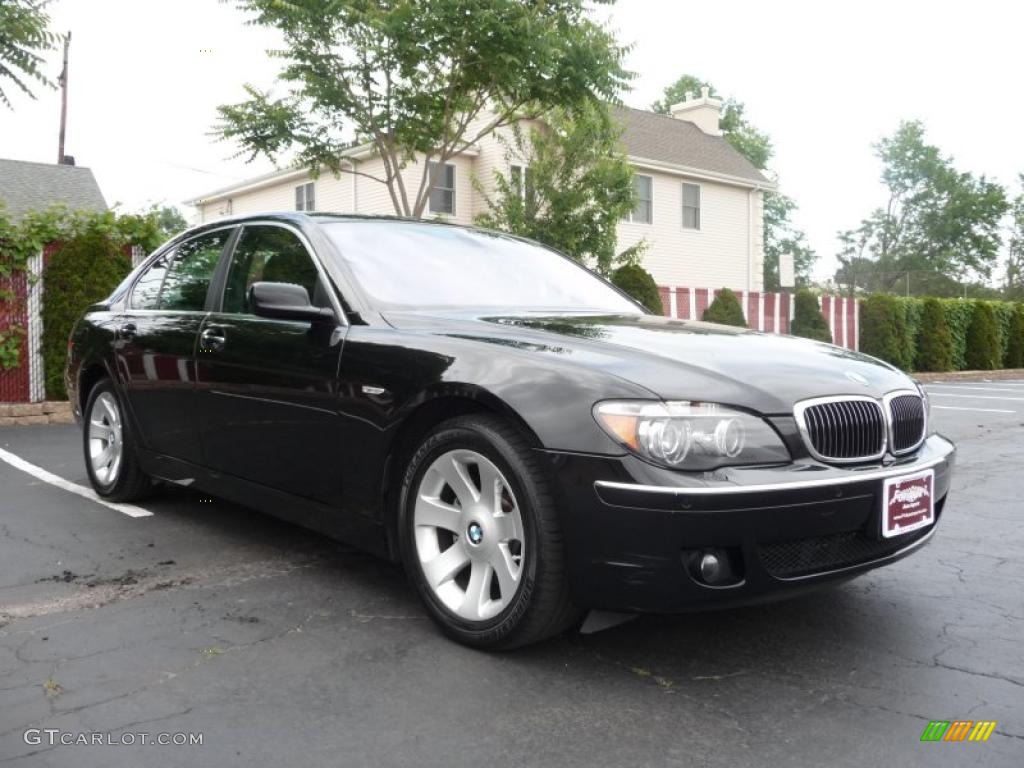 2007 7 Series 750i Sedan - Azurite Black Metallic / Black photo #2