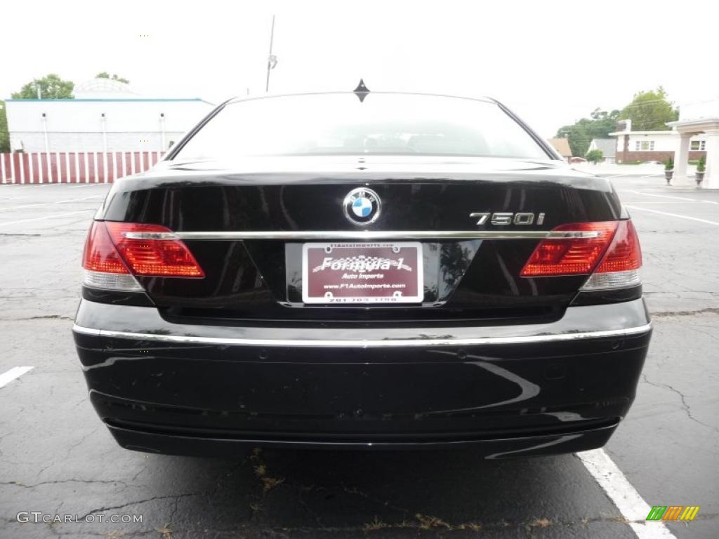 2007 7 Series 750i Sedan - Azurite Black Metallic / Black photo #8