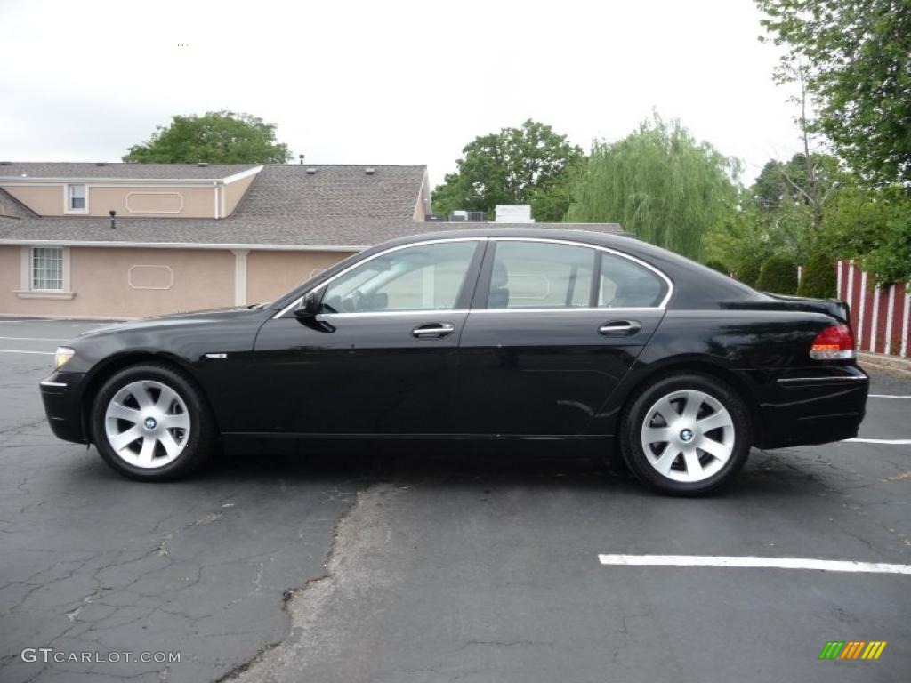 2007 7 Series 750i Sedan - Azurite Black Metallic / Black photo #9